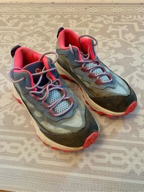 MERRILL Girls FloatPro Moab Mid Sneakers MK165213 Size 1 Pink Blue Waterproof